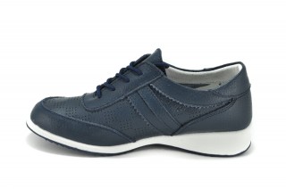 Pantofi albastri din piele naturala Lorena DP56 - Img 4