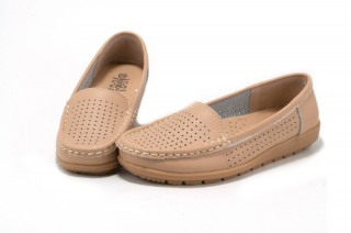 Pantofi bej din piele naturala TOPWAY DP1 - Img 3