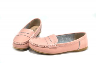 Pantofi casual roz din piele naturala Debra DP69 - Img 2