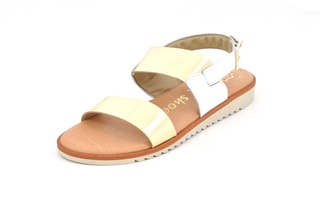 Sandale alb - aurii In shoes, din piele naturala - Img 6