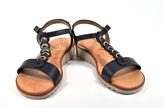 Sandale albastru inchis In shoes, din piele naturala - Img 2
