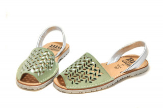 Sandale Avarca Erin green, piele naturala DS152 - Img 4