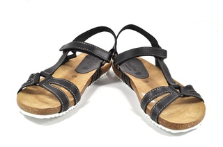 Sandale negre Morxiva, din piele naturala DS45 - Img 2