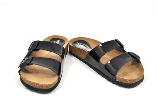 Sandale negre Morxiva, din piele naturala DS49 - Img 2