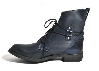 Botine albastre piele naturala Lewa DG11 - Img 4
