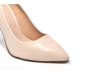 Pantofi crem din piele naturala Ehya DP26 - Img 4