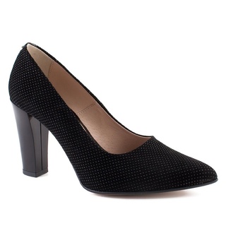 Pantofi negri din piele naturala M Shoes DP29