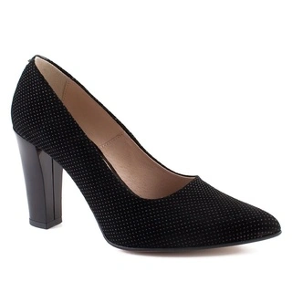 Pantofi negri din piele naturala M Shoes DP29