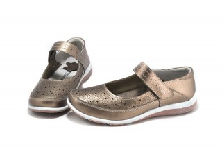 Pantofi casual auriu bronz din piele naturala Evita DP67