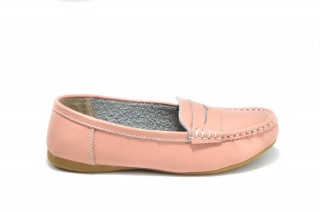 Pantofi casual roz din piele naturala Debra DP69 - Img 3