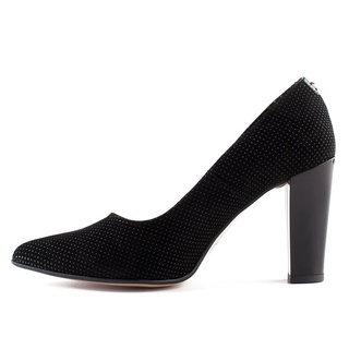 Pantofi negri din piele naturala M Shoes DP29 - Img 3