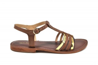 Sandale maro piele naturala Tina DS112 - Img 3