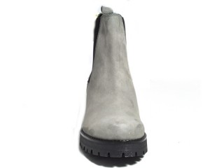Botine gri din piele naturala Nora DB5 - Img 4
