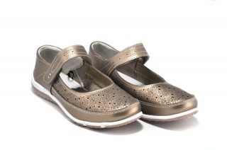 Pantofi casual auriu bronz din piele naturala Evita DP67 - Img 2