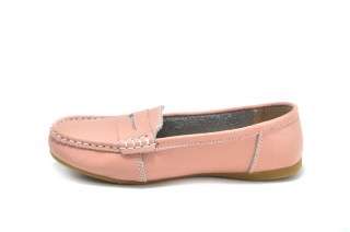 Pantofi casual roz din piele naturala Debra DP69 - Img 4
