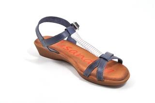 Sandale albastre Xusandalia din piele naturala DS18