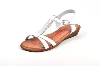 Sandale albe Xusandalia din piele naturala DS15