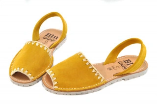 Sandale Avarca Lexie yellow, piele naturala DS141
