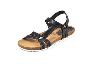 Sandale negre Morxiva, din piele naturala DS45 - Img 4
