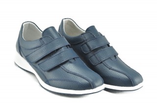 Pantofi albastri din piele naturala Riana DP48 - Img 2