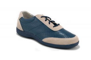 Pantofi albastri din piele naturala TOPWAY DP8 - Img 4