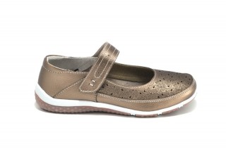 Pantofi casual auriu bronz din piele naturala Evita DP67 - Img 3