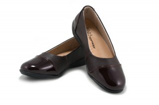 Pantofi maro cu varf de lac Celia DP44 - Img 2