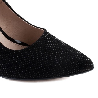 Pantofi negri din piele naturala M Shoes DP29 - Img 5