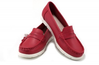 Pantofi rosii din piele naturala Clare DP45 - Img 2