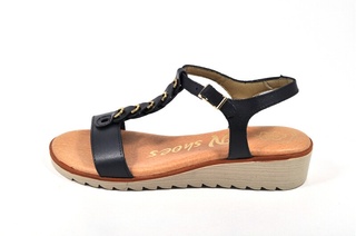 Sandale albastru inchis In shoes, din piele naturala - Img 5