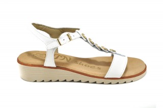 Sandale albe In shoes, din piele naturala - Img 3