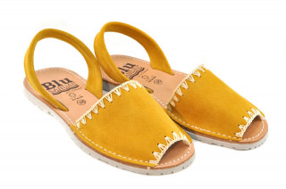 Sandale Avarca Lexie yellow, piele naturala DS141 - Img 2