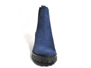 Botine albastre piele naturala Nora DB4 - Img 3