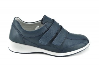 Pantofi albastri din piele naturala Riana DP48 - Img 3