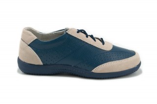 Pantofi albastri din piele naturala TOPWAY DP8 - Img 5