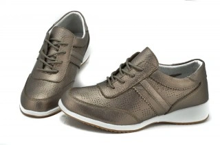 Pantofi aurii din piele naturala Lorena DP55