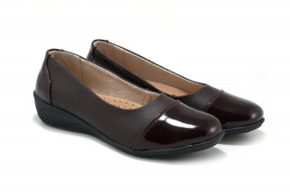 Pantofi maro cu varf de lac Celia DP44 - Img 3