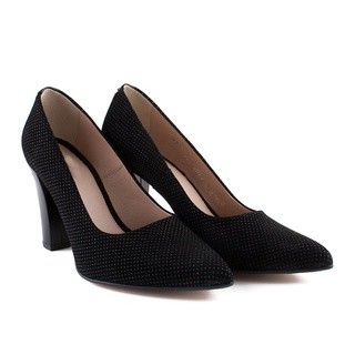 Pantofi negri din piele naturala M Shoes DP29 - Img 6