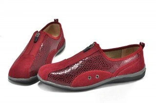Pantofi rosii din piele naturala Glen DP59