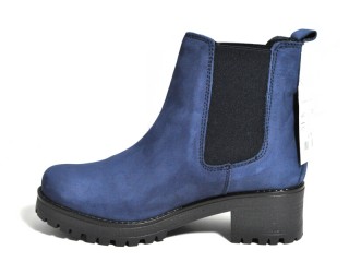 Botine albastre piele naturala Nora DB4 - Img 4