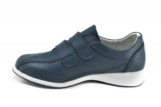 Pantofi albastri din piele naturala Riana DP48 - Img 4