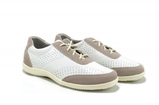Pantofi albi din piele naturala TOPWAY DP9