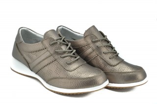 Pantofi aurii din piele naturala Lorena DP55 - Img 2