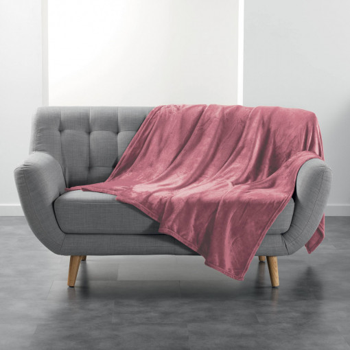 Ćebe 180*220 flanel pink