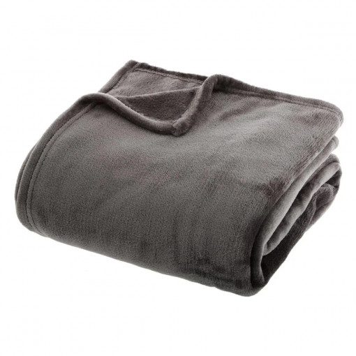 Ćebe flanel tamno siva130X180cm