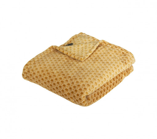 Ćebe flanel žuto puf 125*150cm