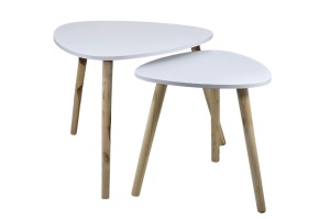 Set dva stočića bela 07575