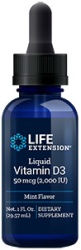 Vitamina D3 lichidă (2000 IU) - cu aromă de mentă