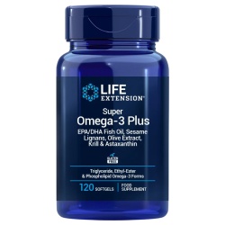 Super Omega-3 Plus EPA/DHA Fish Oil, Sesame Lignans, Olive Extract, Krill & Astaxanthin EU (120 capsule) - Img 1