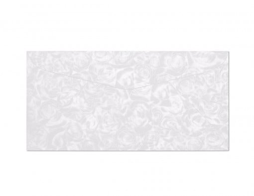 Plic DL (110 x 220mm) decorativ color alb Roses